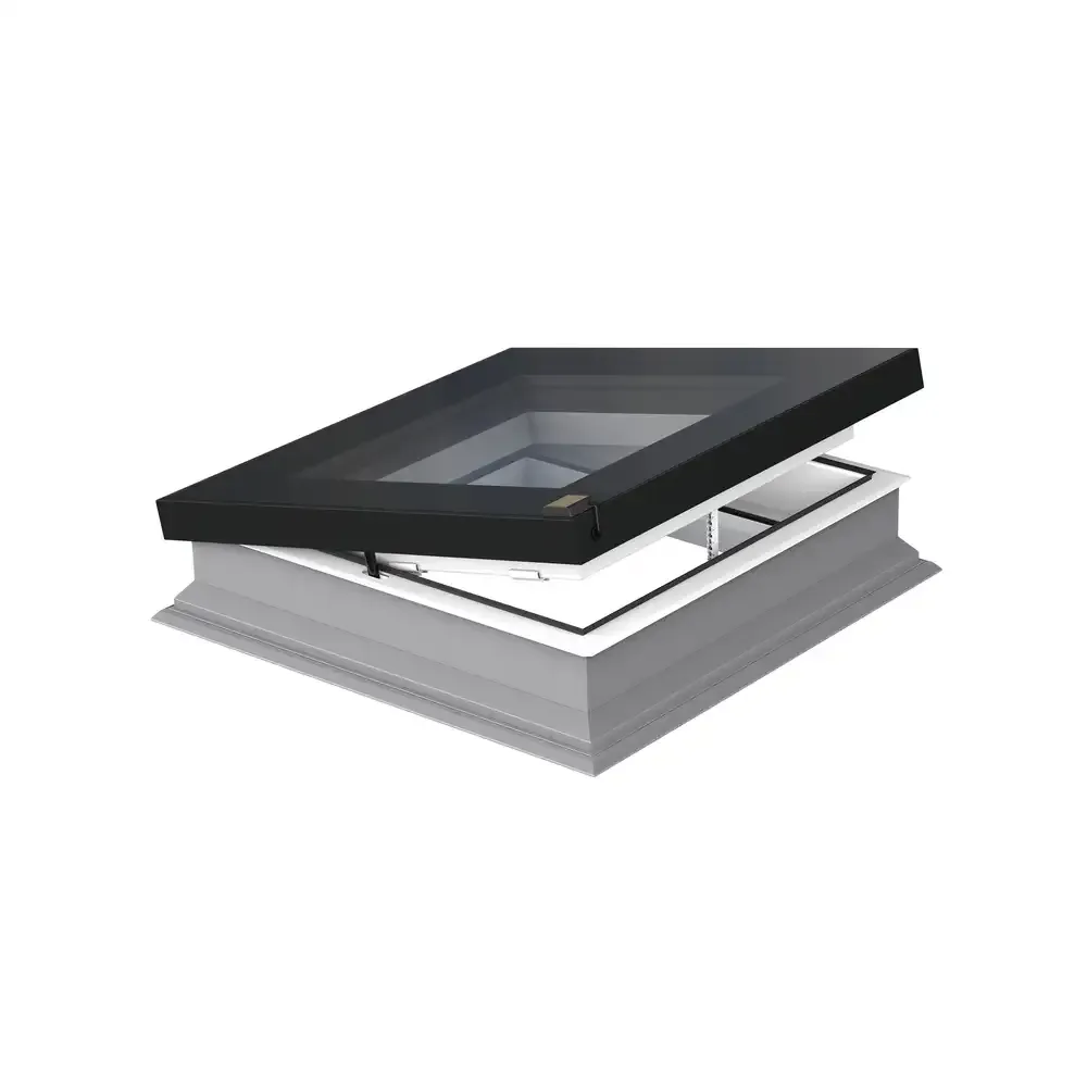 DEF SOLAR Solar powered flat roof deck mounted skylight