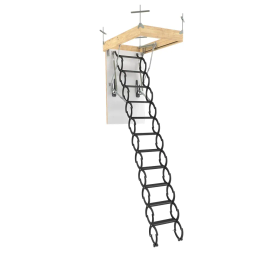 LST-B Insulated Scissor Attic Ladder 22 1/2” × 31 1/2” – Ceiling Height 7’6 1/2”–9’2 1/4”